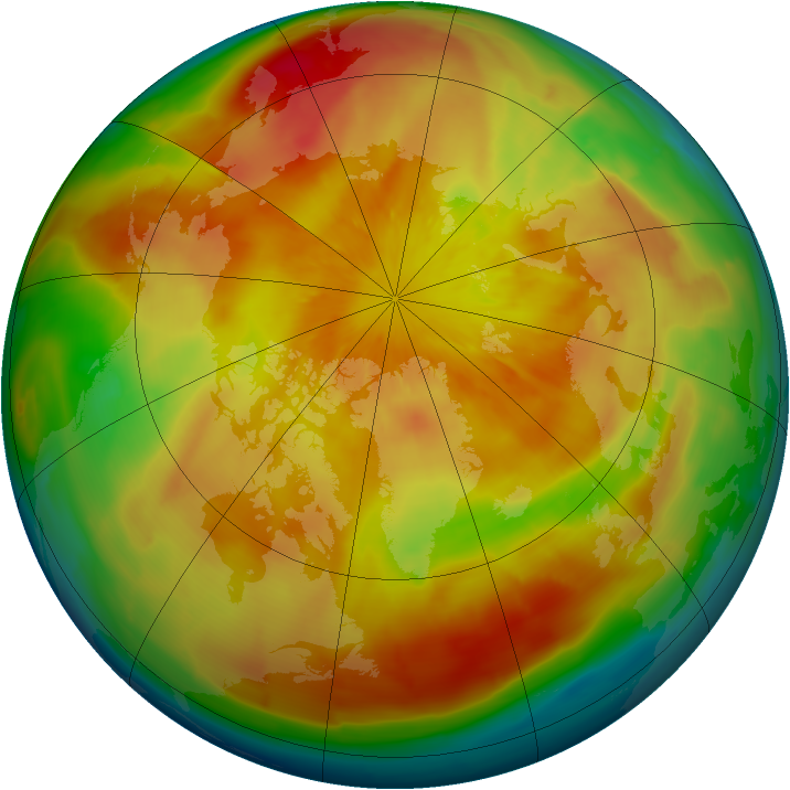 Arctic ozone map for 30 March 2013